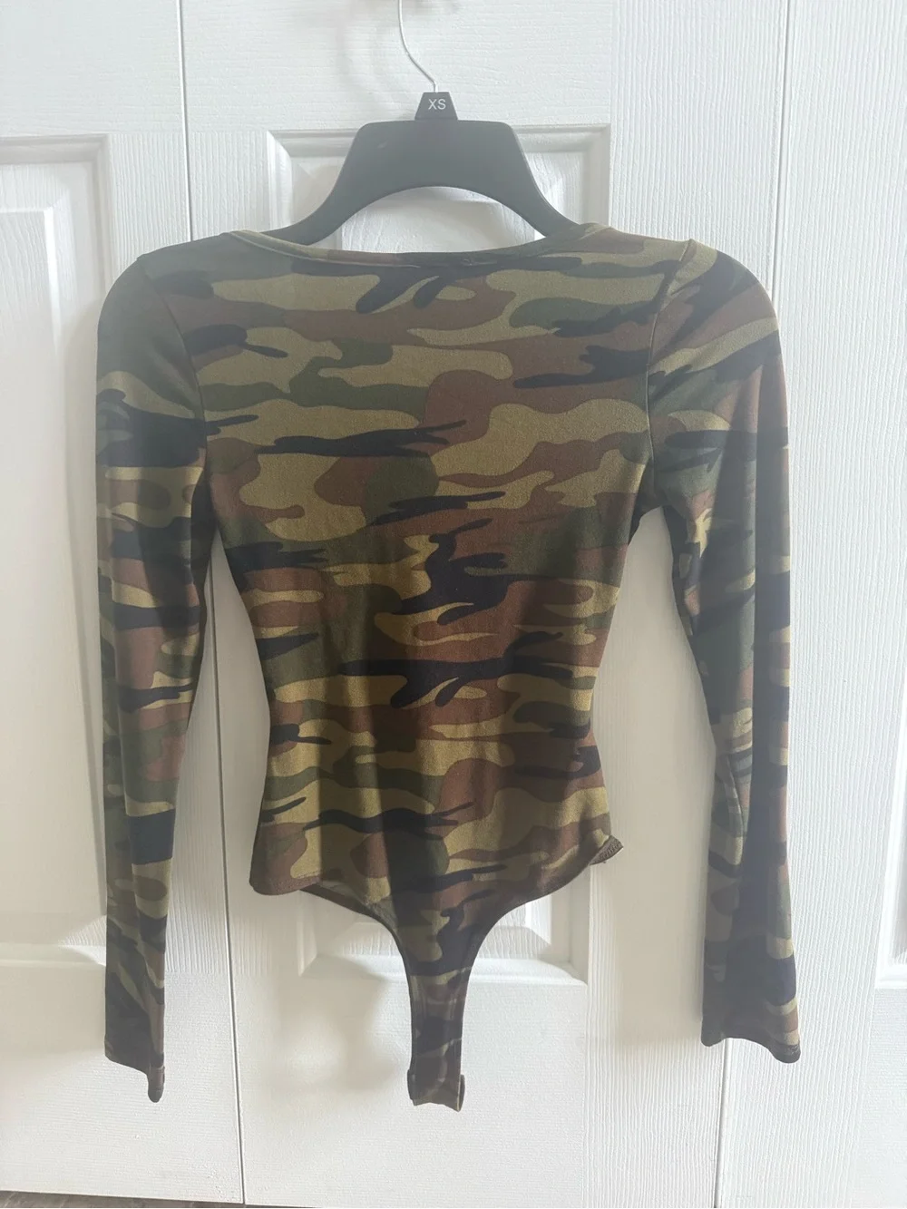 Green Camo Long Sleeve Bodysuit XS Womens - Picture 3 of 3